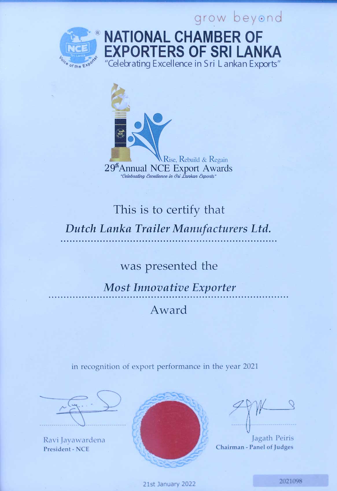 Gold Award for Best Exporter